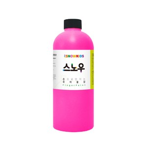 (사은품증정) 스노우물감 1000ml 낱색 스노우키즈 유아 아기 놀이 핑거 형광 페인팅 블랙라이트 촉감놀이 미술놀이 형광놀이 물감놀이, 스노우물감1000ml(마젠타핑크)+사은품:디스펜서, 1개, (마젠타핑크)