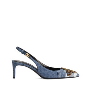 돌체앤가바나 장식 데님 펌프스 60mm, Europe 39(KR 260), 블루계열