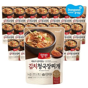 양반 김치 청국장찌개, 460g, 20개