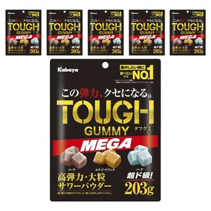 카바야 터프 구미 메가 콜라 + 에너지 드링크 + 소다, 203g, 6개