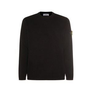 스톤 아일랜드 로고 패치 크루넥 스웨터, 블랙계열, Standard L(KR 100)