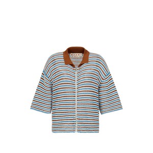 마르니 스트라이프 크로셰 가디건, 브라운계열+블루계열, Italy 38(KR 44-55)