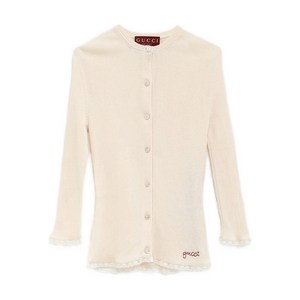 구찌 레이스 트리밍 가디건, 베이지계열, Standard XS(KR 44)