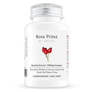 유니치 로사 프리마 로즈힙 익스트랙 1500mg 컴플렉스 비건 캡슐, 60정, 1개
