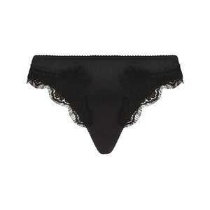 돌체앤가바나 레이스 트리밍 새틴 텅 팬티, 블랙계열, Italy 3