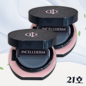 [인셀덤 광채쿠션 1+1] 인셀덤 래디언솜쿠션 ICD 뷰티 루미너스 모이스트 쿠션 21호, 1개, 21호(1+1)