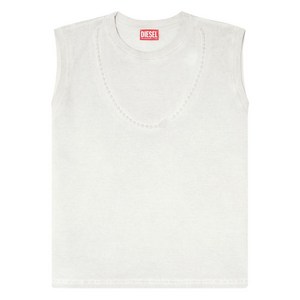 디젤 T-EMBEJ 엠보스드 체인 민소매 티셔츠, 베이지계열, Standard XS(KR 44)