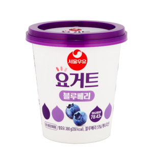 서울우유 요거트 380g 블루베리 6개 학교 카페 관공서 어린이집 아이들 간식