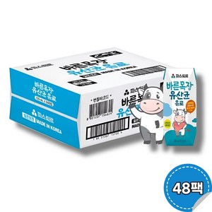 파스퇴르 바른목장 유산균 음료, 125ml, 48개