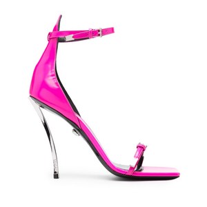 베르사체 핀 포인트 버클 스트랩 샌들 100mm, Italy 40(KR 270), 핑크계열+실버계열