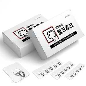 다온솔 접착식 다용도 헐크 후크 1+1, 투명, 2세트