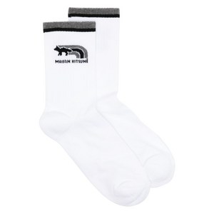 메종키츠네 인타르시아 니트 로고 양말