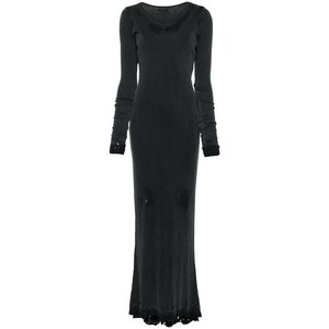 발렌시아가 디스트레스드 맥시 스커트