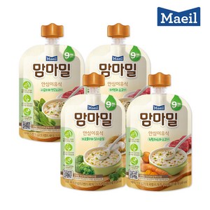 매일유업 맘마밀 안심이유식 9개월 4종 (총10개), 녹황3+미역3+시금치2+브로콜리2, 1세트