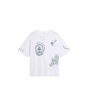 메종키츠네 아르누보 그래픽 프린트 티셔츠, 화이트계열, Standard L(KR 105)