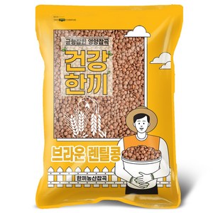 한끼농산 브라운렌틸콩 슈퍼푸드, 2kg, 1개