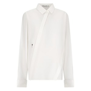 디올 비대칭 버튼 셔츠, 화이트계열, FR 36(KR 44)