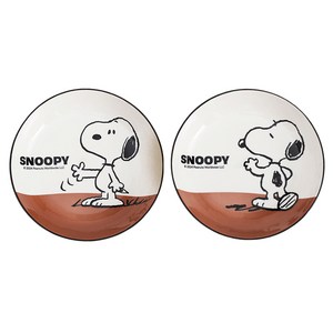 Keyiyijia 스누피 깊은 원형 접시 세트
