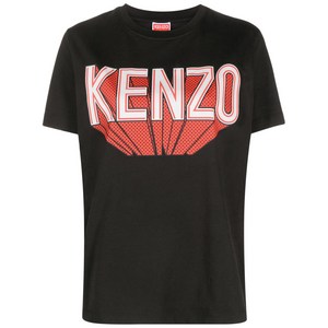 겐조 로고 프린트 반소매 티셔츠, 블랙계열, Standard S