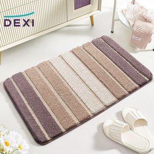 DEXI 부드러운 도톰 극세사 욕실 화장실 현관 미끄럼방지 논슬립 프리미엄 욕실 발매트, Brown, 1개