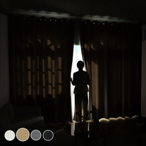 [1+1] HOMEY NEST 빛차단 3중직 단열 방풍 암막커튼 거실 커텐 아일렛형