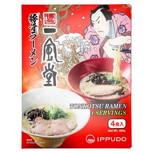 잇푸도 하카타 돈코츠라멘 아카마루 & 시로마루 480g, 1개
