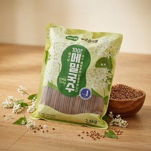 순솔 대용량 무설탕 100% 메밀국수 대용량 비냉 물냉 메밀면 막국수, 2.5kg, 1개