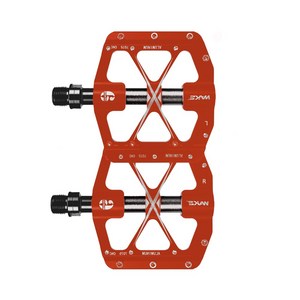 소하피 자전거 페달 알루미늄함금 미끄럼방지 초경량 볼베어링 자전거 평페달 2개세트, 레드, 2개
