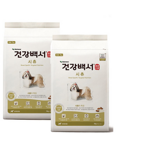 건강백서 시츄 강아지사료 건식사료, 2kg, 2개