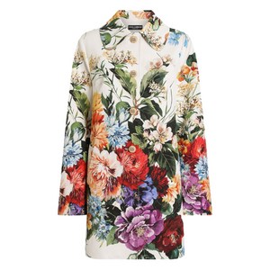 돌체앤가바나 플로럴 프린트 코트, 화이트계열+레드계열, Italy 44(KR 66)
