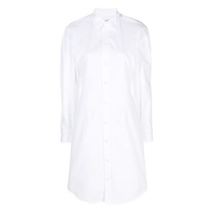 보테가 베네타 긴소매 셔츠 드레스, 화이트계열, Italy 40
