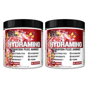 EVLUTIONNUTRITION 하이드라아미노 프루트펀치, 246g, 2개