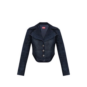 디젤 프린스 오브 웨일즈 버튼 크롭 재킷, 블루계열, Standard XS(KR 44)