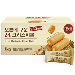 오븐에 구운 24곡 크리스피롤 미니 대용량 인간사료 과자, 1kg, 1개