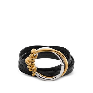 보테가 베네타 매듭 버클 레더 벨트, M(KR 900), 블랙계열+골드계열