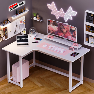 SAMMU L자형 코너 컴퓨터 책상 게이밍 책상 학습 책상 탄소 섬유 상판 1200 1400 좌측 코너 우측 코너 검정색, W-흰색, L-좌측 코너