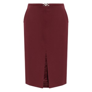 베르사체 로고 디테일 미디 스커트, 레드계열, Italy 42(KR 66)