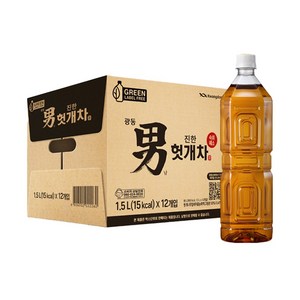 광동진한헛개차 무라벨 그린, 1.5L, 12개