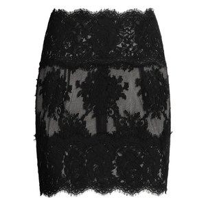 돌체앤가바나 레이스 물결 헴 미니 스커트, 블랙계열, Italy 44(KR 66)