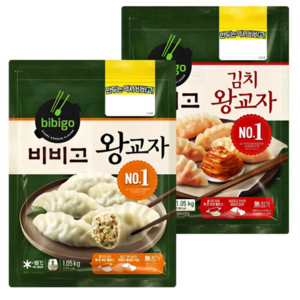 CJ 비비고 왕교자만두1050g+김치왕교자1050g, 1.05kg, 1세트