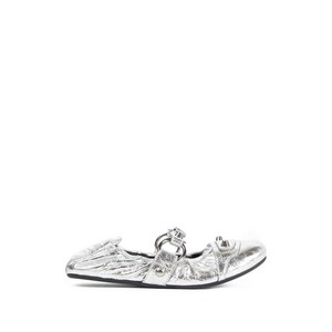 발렌시아가 시티 레더 발레리나 슈즈, France 39(KR 260), 실버계열