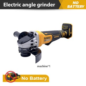 Dewalt 브러시리스 앵글 연마기 무선 커팅 머신 임팩트 폴리셔 20V 배터리용 DCG406 125mm 9000RPM, No battey, 01 No battey, 1개