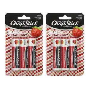 챕스틱 브랜드 립 케어 스킨 프로텍턴트 4g, Classic Strawberry, 6개