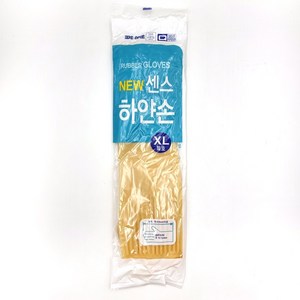 뉴센스 하얀손 고무장갑 특호(XL) 아이보리 천연고무 주방 다용도, 1개