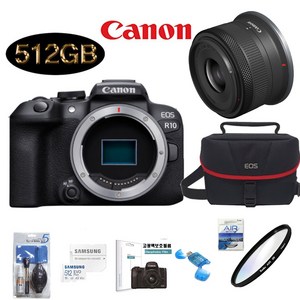 CANON EOS R10 18-150mm F3.5-6.3 IS STM KIT+SD512GB+정품가방+KENKO AIR UV 필터+크리닝킷+LCD필름+리더기 고용량 풀패키지