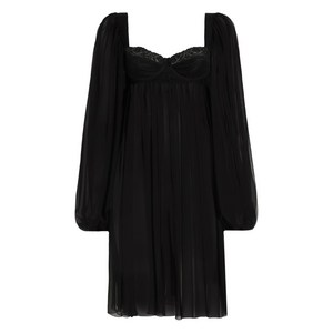 돌체앤가바나 레이스 벌룬 소매 미니 드레스, 블랙계열, Italy 38(KR 33)