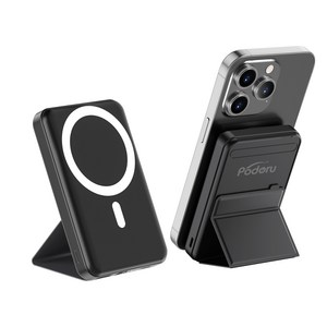 Podoru 맥세이프 보조배터리 PD22.5W 고속충전 10000mAh 대용량 무선 아이폰 보조베터리 휴대용 거치대