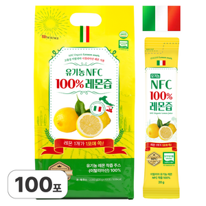 엄선된 이탈리아 레몬사용 유기농 레몬즙 BD사이언스 이대호 모닝루틴, 20g, 100개