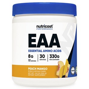 뉴트리코스트 EAA 이에이에이 BCAA 함유 필수 아미노산 보충제 피치망고, 330g, 1개