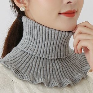 아옴 여성용 페이크 플라워 넥워머 따뜻한 공갈 목폴라